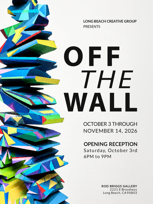"Off the Wall" opening reception  Sat. 10/3, 6-9pm, Rod Briggs Gallery